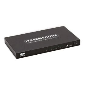 Cmple 8 Ports HDMI Powered Splitter 1x8 for Full HD 4K @30Hz & 3D Support (One Input to Eight Outputs)