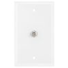 Coaxial F-Connector Wall Plates for Cable TV, Satellite