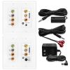 Component Composite Video Digital Stereo Audio IR Repeater Kit System Over CAT5