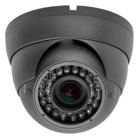 Security Indoor/Outdoor Dome Camera 1000TVL (Dark Gray) 36IR - 2.8-12mm Varifocal