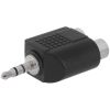 3.5mm Stereo Plug to 2xRCA Jack Adapter - Straight