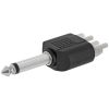 6.35mm Mono Plug to 2xRCA Plug Adapter - Straight