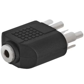 3.5mm Mono Jack to 2xRCA Plug Adapter - Straight