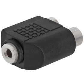 3.5mm Mono Jack to 2xRCA Jack Adapter - Straight