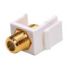 Keystone Jack-Modular F Type (Gold Plated) White