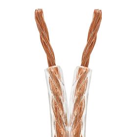 Speaker Wire 50ft 14 Gauge 2-Conductor | Clear Jacket Speaker Cable