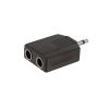 3.5mm Mono Plug to 2x6.35mm Stereo Jack Adapter