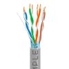 Gray Cat5e Shielded Ethernet Cable 1000ft | Bare Copper | Riser CMR