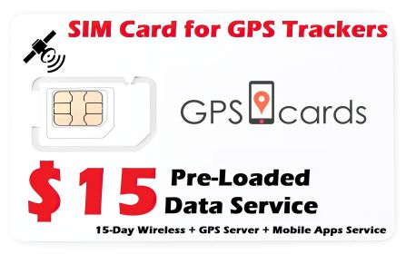 GPS.cards SIM for Falcom FOX-IN GPS Auto Tracker includes GPS Platform