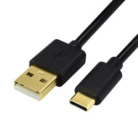 Cmple USB Type-C to USB-A 2.0 Male Charger Type C Fast Charging Cable (Option: 10 Feet Black)