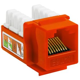 Cat5e Punch Down Keystone Jack (Option: Orange)