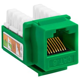 Cat6 Punch Down Keystone Jack (Option: Green)
