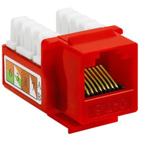 Cat6 Punch Down Keystone Jack (Option: Red)