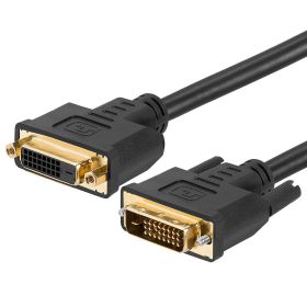 DVI-D Dual Link Extension Cable M/F  Gold Plated (Option: 10 Feet)