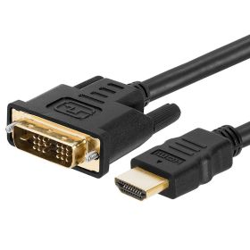 CMPLE HDMI to DVI Adapter Cable Bi Directional High Speed Monitor Cable for PC Laptop HDTV Projector (Option: 10 Feet)
