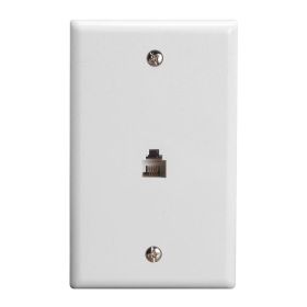 Wall Plate Jacks 6P4C (Option: 4C Single White)
