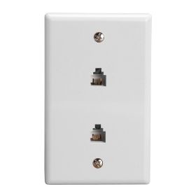 Wall Plate Jacks 6P4C (Option: 4C Double White)