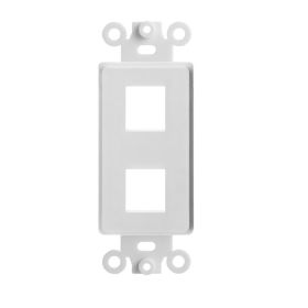 White Decora Style Keystone Insert (Option: 2 Port)