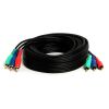 Cmple 3 RCA Male to 3RCA Male RGB Component Video Cable For HDTV